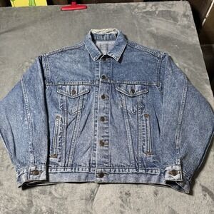VTG 90s Levi's Denim Trucker Jacket‎ 70507-4813 Size XL Made in USA Western